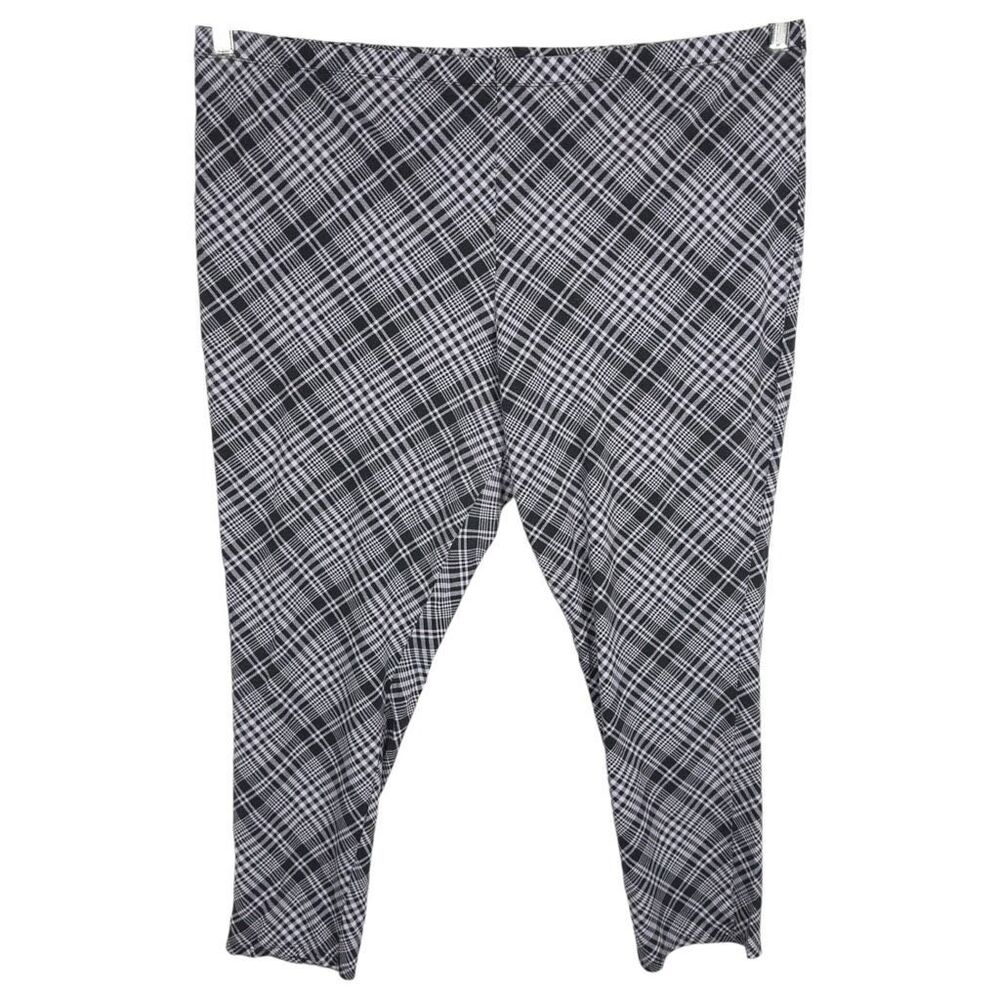 Cacique Plus Size 26W 28W‎ Pajama Pants Purple Gray Plaid Print Elastic 843